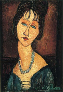 Jeanne Hebuterne con collana 1917, Amedeo Modigliani